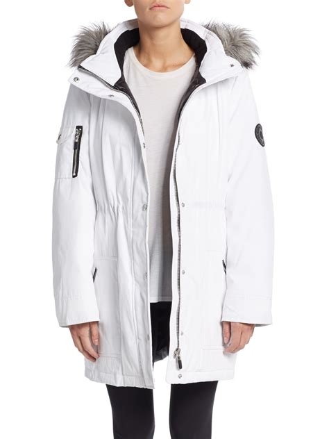 calvin klein long parkas women.